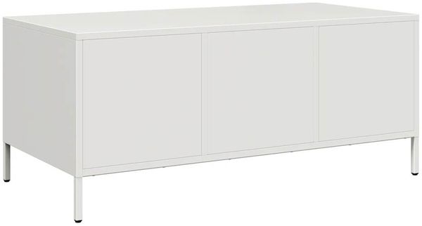 vidaXL Couchtisch Weiß 101,5x50x43,5 cm Kaltgewalzter Stahl 851273 Bild 7