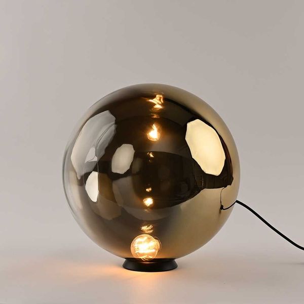 s.luce Orb Glaskugel Tischlampe Gold Verlauf Ø 40cm