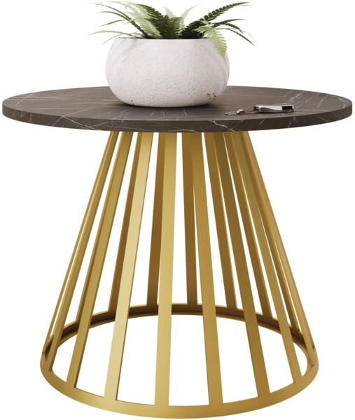 Couchtisch Montok Mini, Beine aus Stahl (Farbe: Gold / Black Pietra Grigia)