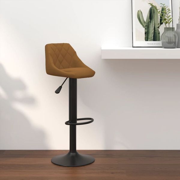 vidaXL Barhocker Braun Samt 335336