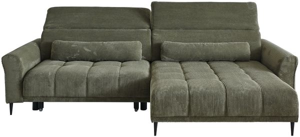 Komfort-Wohnlandschaft Lilly / Logan, Stoff, Grün, 277 x 108 x 179 cm