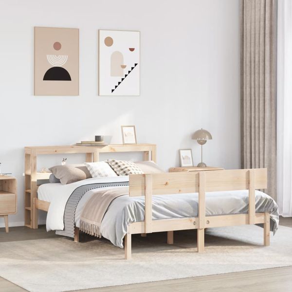 vidaXL Massivholzbett ohne Matratze 160x200 cm Kiefernholz 3305804