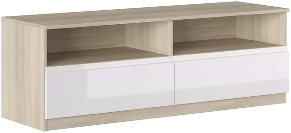 Iconico Home MIK Modern, TV-Schrank mit Tagesfächern und 2 Schubladen mit Rollschienen, mit integrierten Griffen
