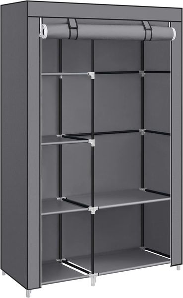 Songmics 'RYG085G02' Stoffschrank mit 6 Ablagen, grau, 45 x 105 x 168 cm