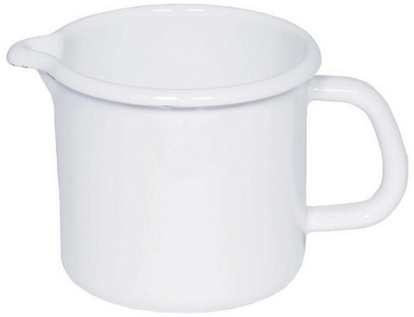 Riess Kochtopf Riess Schnabel- Milchtopf Ø16cm 2 Liter Emaille Classic Weiss, (Stück, 1-tlg, Kochtopf), Kochtopf, Bratentopf