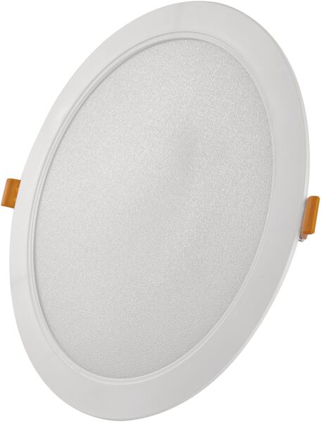 EMOS LED Panel 24 W, runde 2400 lm Deckenleuchte, Einbauleuchte mit Durchmesser 22 cm, Neutralweiß 4000 K, inkl. LED-Treiber, extra flach, Einbautiefe 2,6 cm