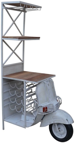 Kobolo Regal Weinregal SCOOTER aus Mango-Holz und Metall