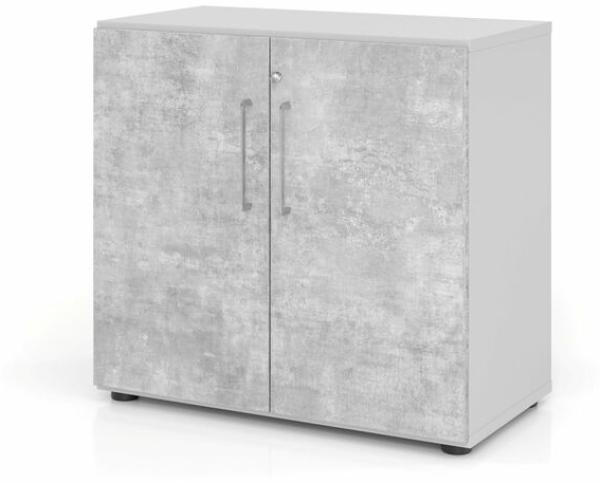 Serie 9' Schrank, Grau/Beton, BxTxH 80 x 42 x 74,8 cm