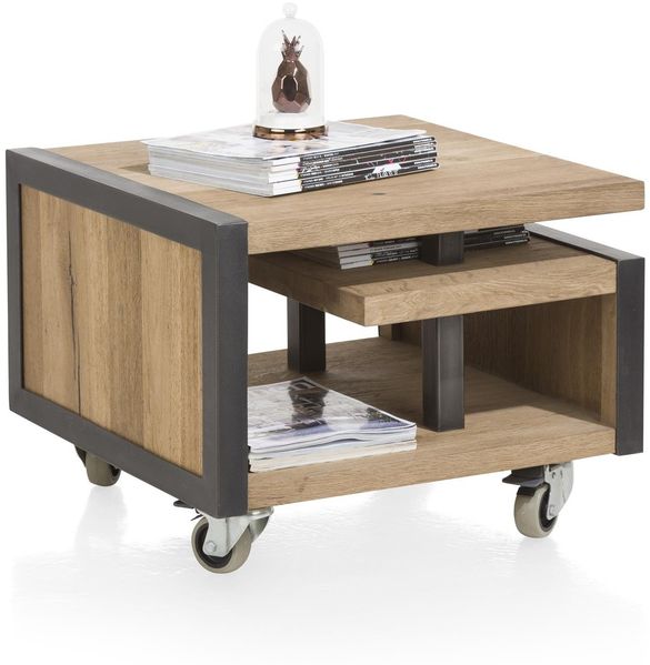 Henders & Hazel Ecktisch Metalo Eiche Railway brown furniert