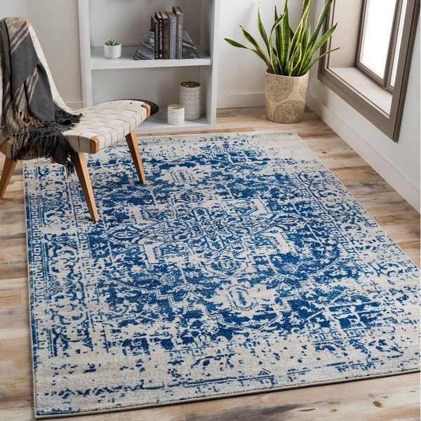 Surya AGATHE Teppich Blau 200 cm 274 cm 200x274 cm