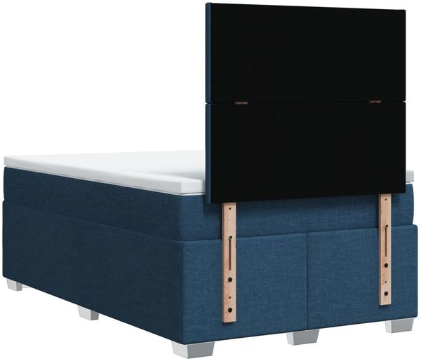 vidaXL Boxspringbett mit Matratze Blau 120x200 cm Stoff 3292754 Bild 12