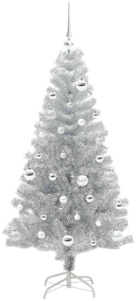 vidaXL Weihnachtsbaum mit 150 LEDs mit Ständer Silber 150 cm Haustier 3396666 Bild 3