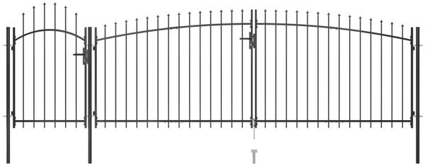 vidaXL Gartentor Woerden mit Speerspitze 5x1,5 m Schwarz 146324