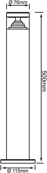 Brilliant Leuchten No. G43485-82 LED Außensockelleuchte Avon 50cm IP44 edelstahl