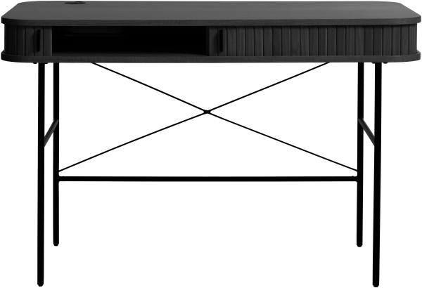 Schreibtisch >Nerja< in Schwarz - 120x75x60 (BxHxT)