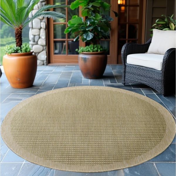 Ayyildiz Teppiche Outdoorteppich GIZA 1410, rund, Höhe: 3 mm, In- und Outdoor, Wetterfest, Wasserabweisend, robust