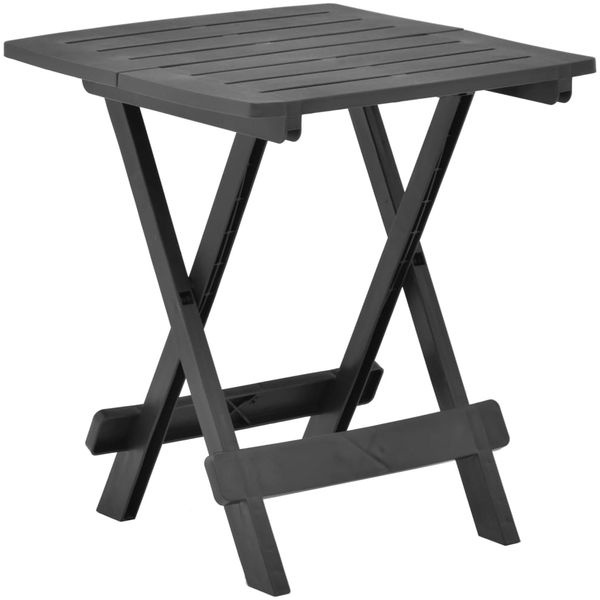 vidaXL Gartentisch Klappbar Anthrazit 45x43x50 cm Kunststoff 48810