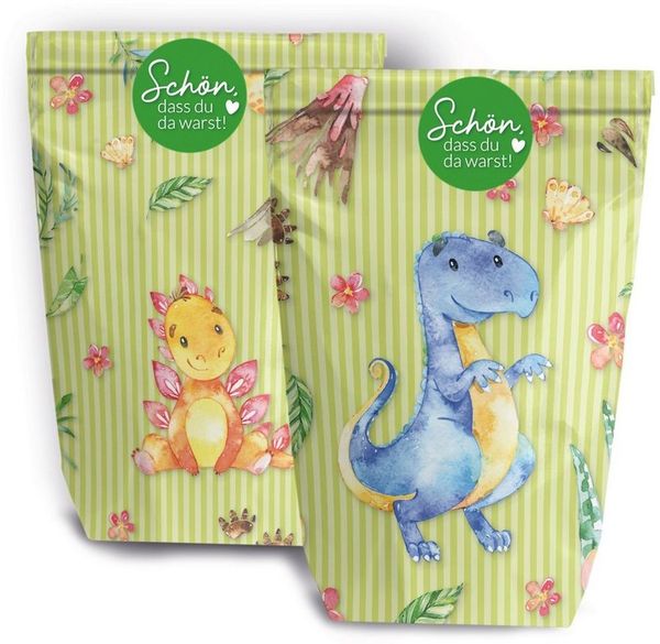 PAPIERDRACHEN Geschenkbox 12 Geschenktüten zum Geburtstag - mit Aufkleber zum Verschließen, in verschiedenen Motiven erhältlich