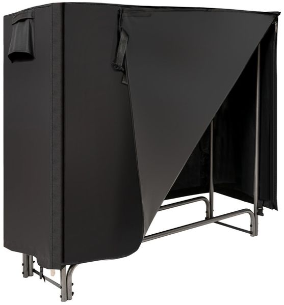 Aussen Metall Kaminholzregal mit Wasserdichter Abdeckung Brennholzregal 122,5 x 35,5 x 122,5 cm