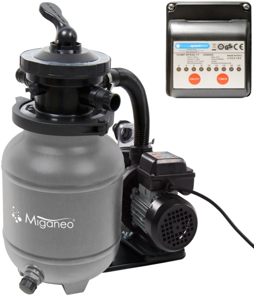 Miganeo Sandfilteranlage Dynamic 7000 Speed Clean | grau | 6,3 m³/h Leistung