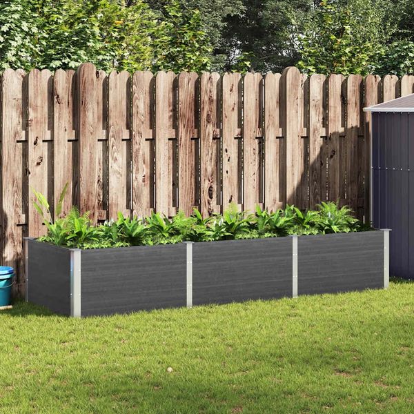 vidaXL Hochbeet Grau 300x100x54 cm WPC 318101