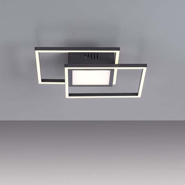 JUST LIGHT 14144-18 LED Deckenleuchte ASMIN eckig schwarz 3000K