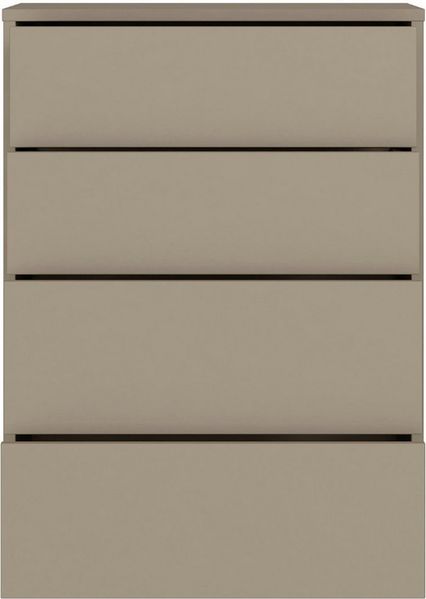 Forte ALICE SPRINGS Kommode 70 80, modern-minimalistisch, 4 Schubladen, Wohn-/Schlafzimmer, Holzwerkstoff, Taupe, 74,5 cm breit x 99,1 cm hoch x 34,9 cm tief Bild 3