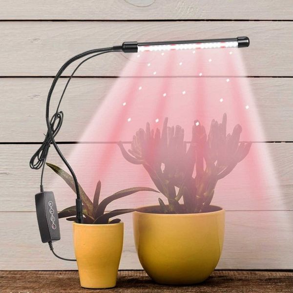 Rosnek Pflanzenlampe Dimmbar, 360° flexibel, für Zimmerpflanzen Setzlinge Blume Sukkulente, Rot, Weiß, Timer, 8Rot+40Weiß LEDs