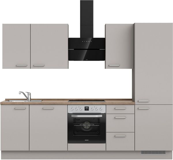 nobilia® Küchenzeile "Touch II", vormontiert, Ausrichtung wählbar, Breite 270 cm, wahlw. mit E-Geräten