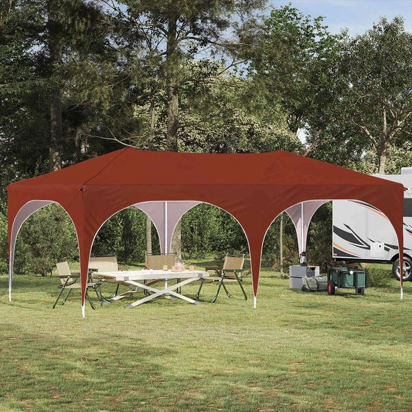 vidaXL Pop-up Partyzelt Terrakotta 575 x 288 x 245 cm Oxford-Stoff 42019886