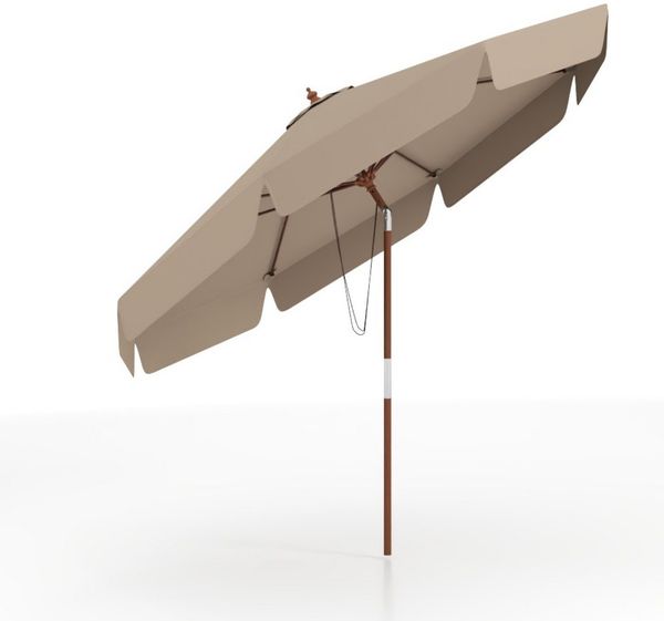 COSTWAY Sonnenschirm, Ø 300cm Gartenschirm mit Volant, um 30° knickbar