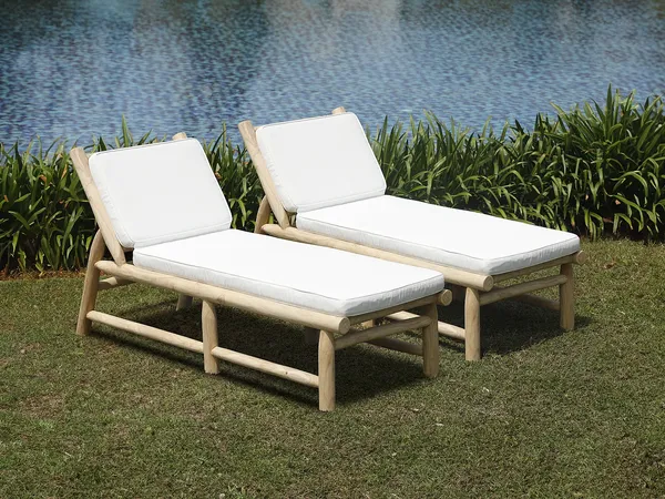 Vente-unique - TULUM Leisure furniture for garden Holz, Platte Beige - B 60 cm x H 78 cm x L 153 cm