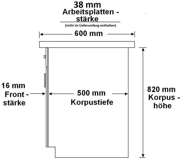 Küchen Unterschrank 40 cm Küche ARIA Sandgrau ultra matt + Eiche Artisan matt, hochwertige Fronten mit Anti Fingerprint Beschichtung Küchenzeile Küchenblock Bild 4