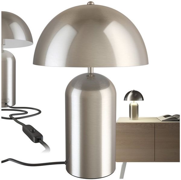 tectake Schreibtischlampe Retro-Tischlampe, Stabil, nicht relevant, Kleine Retro-Tischleuchte im angesagten 70er-Jahre Pilzdesign