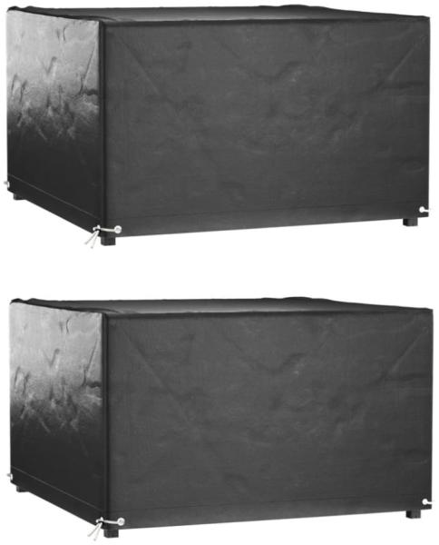 vidaXL Gartenmöbel-Abdeckungen 2 Stk. 8 Ösen 132x132x80 cm Quadratisch 3155344