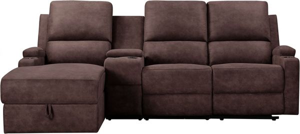 Home affaire Ecksofa Napori Multimediasofa, 3er Kinosessel XXL, L-Form, Kinosofa mit Relaxfunktion, Getränkehalter, Staufach und Staukasten