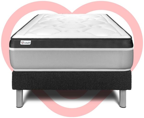 Matratzenset VITAL ERGO 90 x 200 cm Bettrahmen Kit schwarz Bild 2