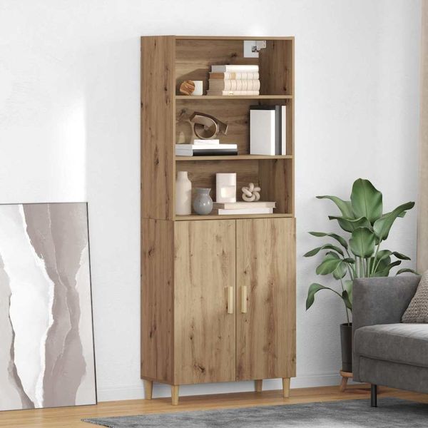 vidaXL Highboard Artisan-Eiche 69,5 x 32,5 x 180 cm Holzwerkstoff 3415835