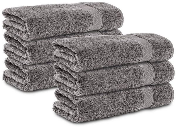 Komfortec Handtuch Set 100% Baumwolle, 470 g/m², Frottee (6-St), Badetücher 50x100 cm Set, Weich