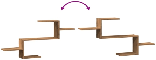 vidaXL Wandregal Artisan-Eiche 104x15x49 cm Holzwerkstoff 853208 Bild 6