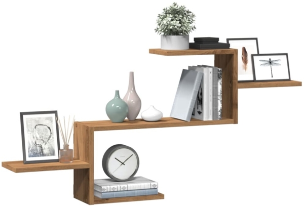vidaXL Wandregal Artisan-Eiche 104x15x49 cm Holzwerkstoff 853208 Bild 2