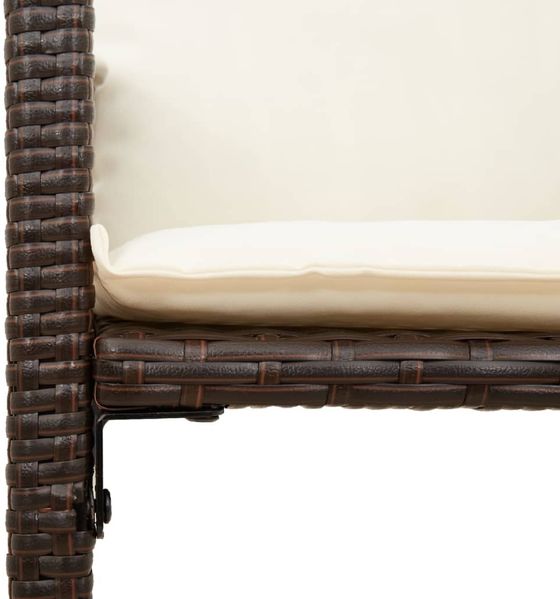 vidaXL Garten-Barhocker mit Kissen 2 Stk. Braun Poly Rattan 368706 Bild 8