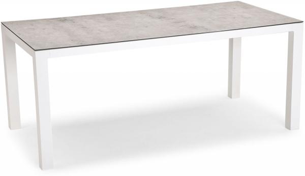 Best Freizeitmöbel Alu-Tisch Houston Gartentisch outdoor ca. 160x90x74,5 cm weiss/silber