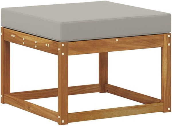vidaXL Outdoor-Sofagarnitur mit Kissen 7 pcs Natürlich und Hellgrau 3366714 Bild 4