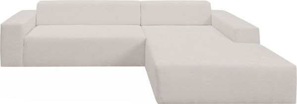 WERK2 Ecksofa Zeus-XL, Mega-Sofa mit großer Sitztiefe, Stellmaße 311cm x 210cm, Curvy Trend Garnitur mit urbaner Optik, bequem, Big-Sofa, L-Form