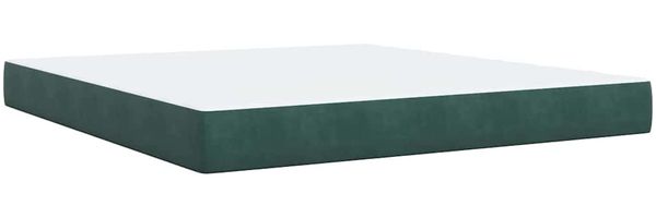 vidaXL Boxspringbett mit Matratze Dunkelgrün 180x200 cm Samt 3287821 Bild 7