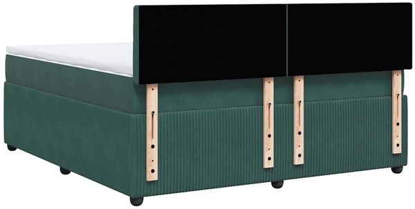 vidaXL Boxspringbett mit Matratze Dunkelgrün 180x200 cm Samt 3287821 Bild 10
