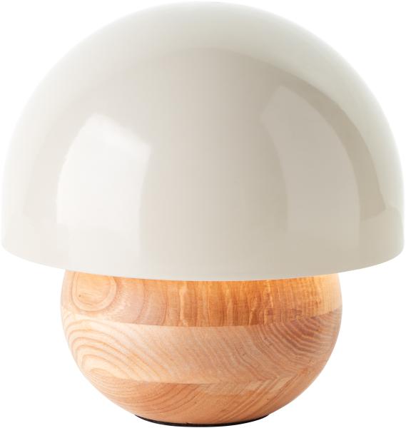 Brilliant Nalam Tischleuchte 20cm holz hell/grau Metall/Holz Schnurzwischenschalter 1x D45, E14, 40 W, Geeignet für Tropfenlampe (nicht enthalten)