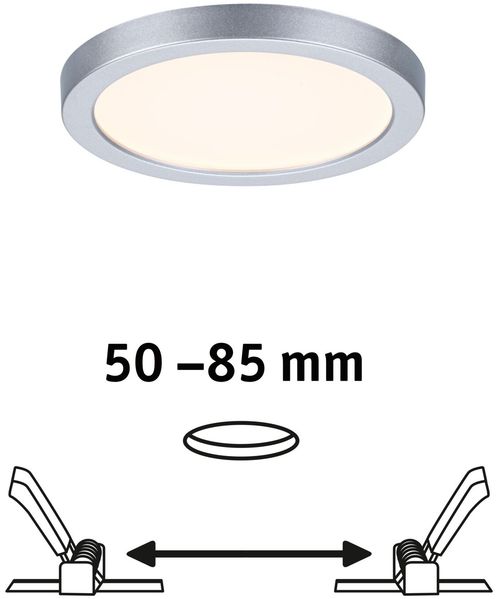Paulmann No. 93033 LED Einbaupanel Areo VariFit IP44 rund 118mm Chrom matt
