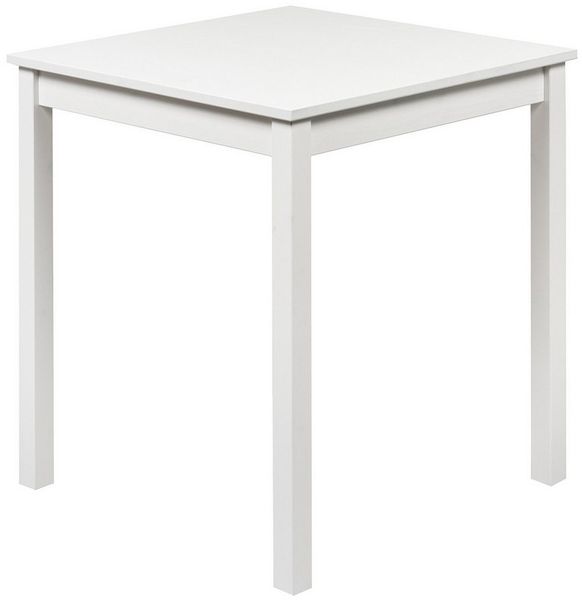 hagge home Skandinavisch Holz Esstisch Schreibtisch Küchentisch Computertisch PC Tisch Konsolentisch Homeoffice Esszimmertisch Wohnzimmertisch Arbeitszimmertisch 68x68 cm Höhe 75 cm, Weiß